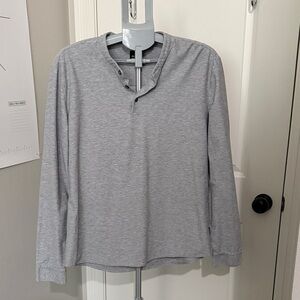 Hugo Boss Light Gray Long Sleeve Henley M